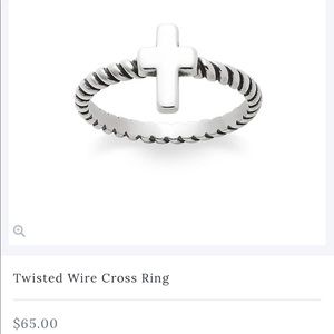 James Avery Twisted Wire Cross Ring